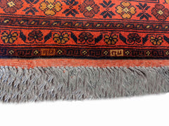 144 x 102 cm Afghan Khan mohammadi Tribal Orange Rug - Rugmaster