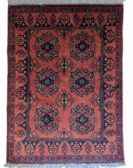 145 x 100 cm Afghan Khan Tribal Brown Rug - Rugoutlet