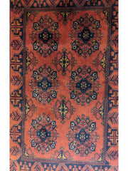 145 x 100 cm Afghan Khan Tribal Brown Rug - Rugoutlet