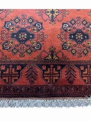 145 x 100 cm Afghan Khan Tribal Brown Rug - Rugoutlet