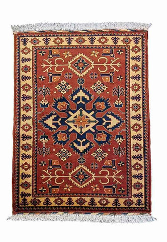 145 x 101 cm Fine Afghan Tribal Maroon Rug - Rugoutlet