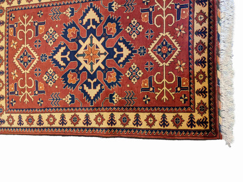145 x 101 cm Fine Afghan Tribal Maroon Rug - Rugoutlet