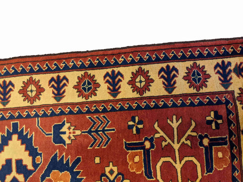 145 x 101 cm Fine Afghan Tribal Maroon Rug - Rugoutlet