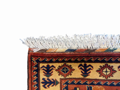 145 x 101 cm Fine Afghan Tribal Maroon Rug - Rugoutlet