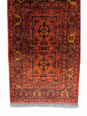 145 x 103 cm Afghan Khan Tribal Red Rug - Rugmaster