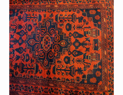 145 x 105 cm Afghan Khan Tribal Red Small Rug - Rugmaster