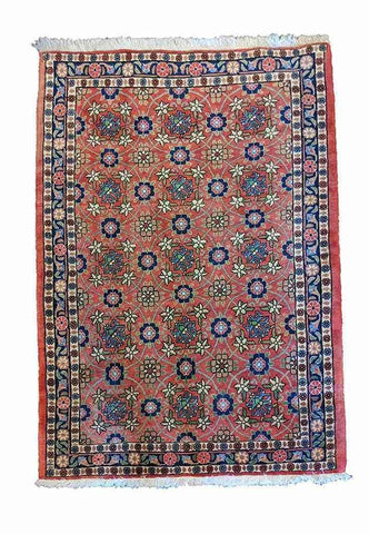 145 x 110 cm Fine Varamin Traditional Red Rug - Rugoutlet