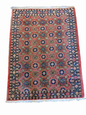 145 x 110 cm Fine Varamin Traditional Red Rug - Rugoutlet