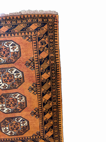 145 x 170 cm Golden Afghan Tribal Orange Rug - Rugoutlet