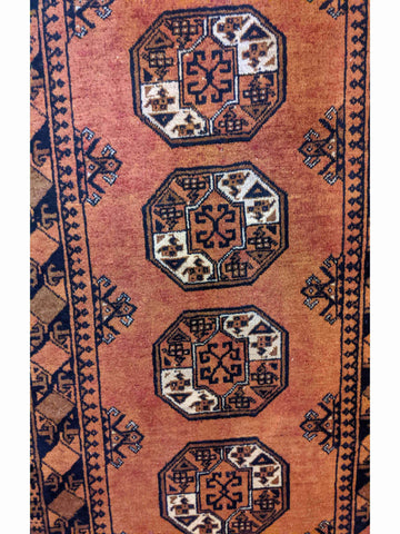 145 x 170 cm Golden Afghan Tribal Orange Rug - Rugoutlet