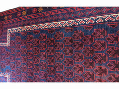 145 x 85 cm Persian Baluch Prayer Traditional Red Rug - Rugmaster