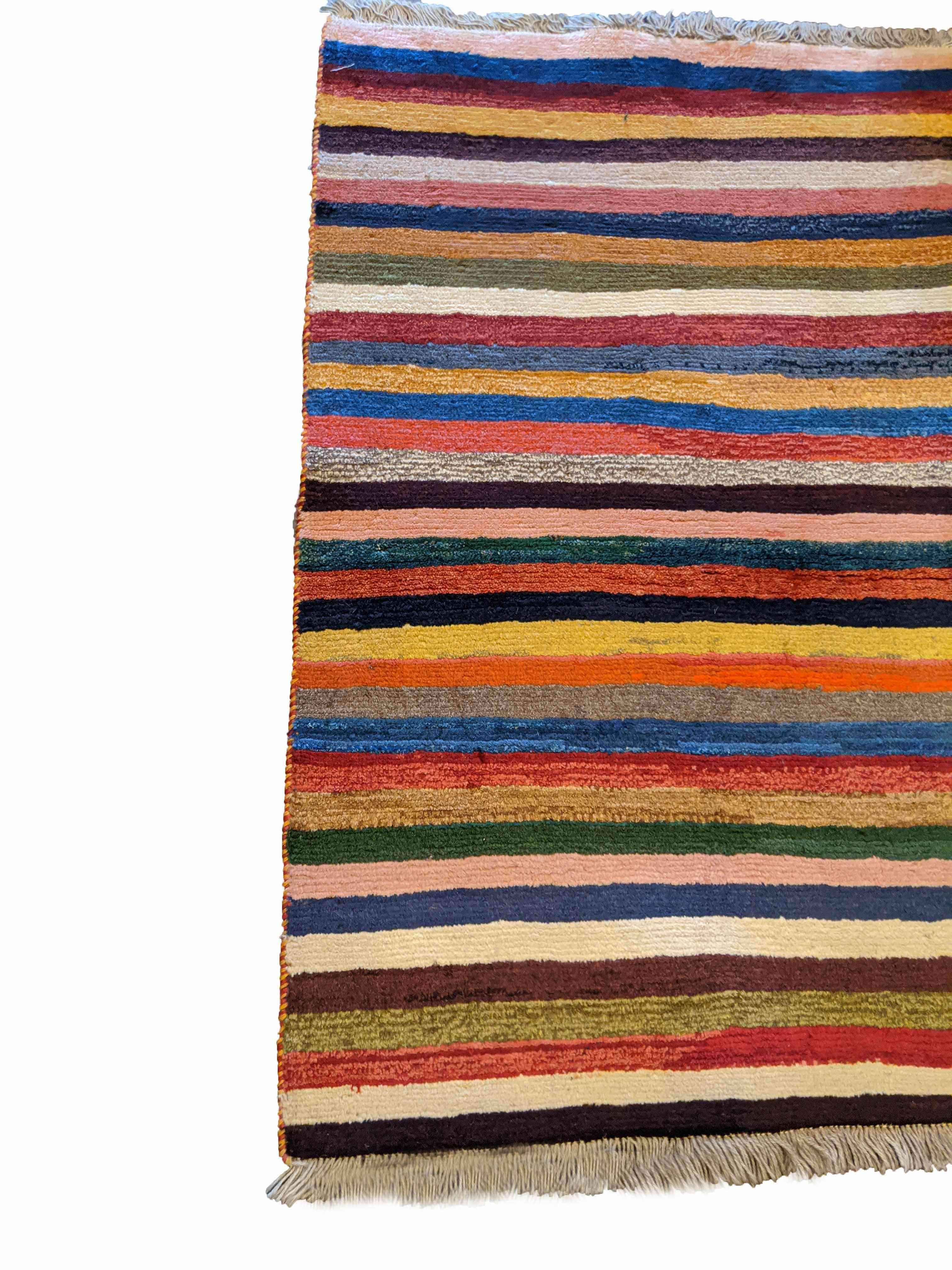 146 x 100 cm Persian Gabbeh Tribal Multi coloured Rug - Rugoutlet