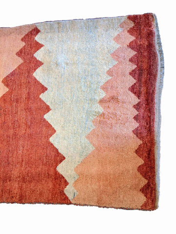 146 x 112 cm Persian Gabbeh Tribal Multi coloured Rug - Rugoutlet