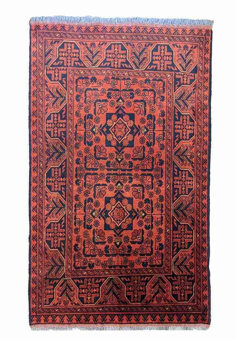 147 x 98 cm Khan Mohammadi Traditional Red Rug - Rugoutlet