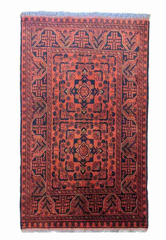 147 x 98 cm Khan Mohammadi Traditional Red Rug - Rugoutlet