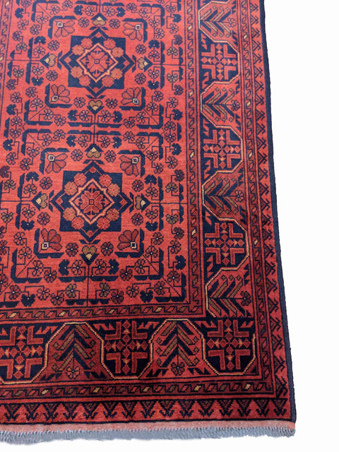 147 x 98 cm Khan Mohammadi Traditional Red Rug - Rugoutlet