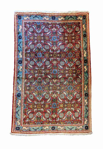 148 x 106 cm Varamin Traditional Red Rug - Rugoutlet
