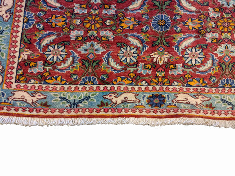 148 x 106 cm Varamin Traditional Red Rug - Rugoutlet