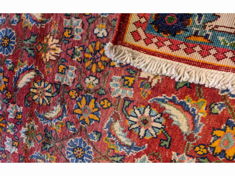 148 x 106 cm Varamin Traditional Red Rug - Rugoutlet