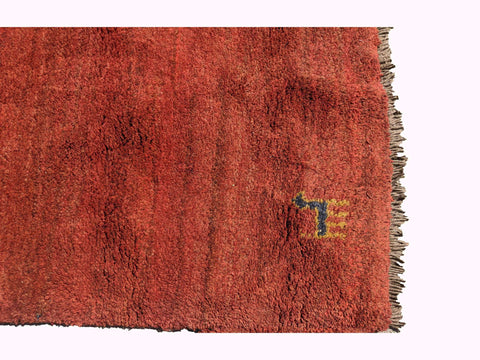 149 x 115 cm Nomadic Persian Gabbeh Tribal Red Rug - Rugoutlet