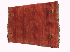 149 x 115 cm Nomadic Persian Gabbeh Tribal Red Rug - Rugoutlet