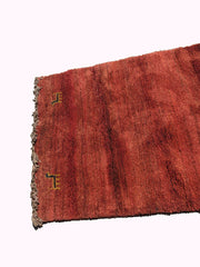 149 x 115 cm Nomadic Persian Gabbeh Tribal Red Rug - Rugoutlet