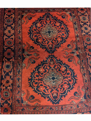 150 x 100 cm Afghan Khan Red Pattern Tribal Red Small Rug - Rugoutlet