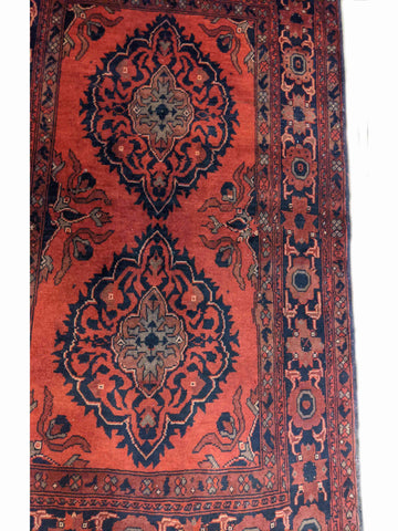 150 x 100 cm Afghan Khan Red Pattern Tribal Red Small Rug - Rugoutlet