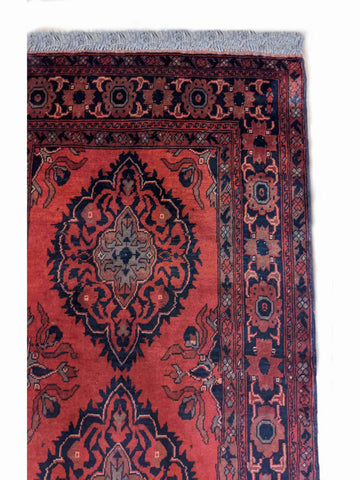 150 x 100 cm Afghan Khan Red Pattern Tribal Red Small Rug - Rugoutlet