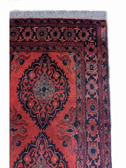 150 x 100 cm Afghan Khan Red Pattern Tribal Red Small Rug - Rugmaster