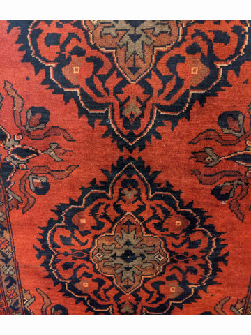 150 x 100 cm Afghan Khan Red Pattern Tribal Red Small Rug - Rugoutlet