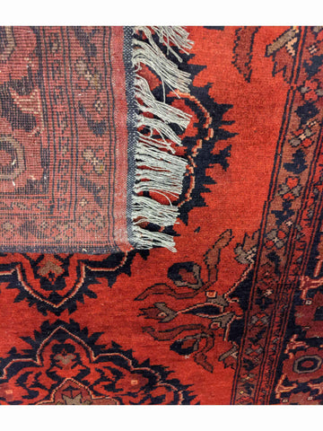 150 x 100 cm Afghan Khan Red Pattern Tribal Red Small Rug - Rugoutlet