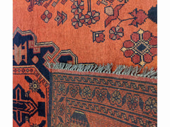 150 x 100 cm Afghan Khan Tribal Terracotta Small Rug - Rugmaster