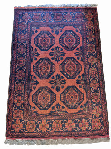 150 x 100 cm Khan mohammadi Traditional Red Rug - Rugoutlet