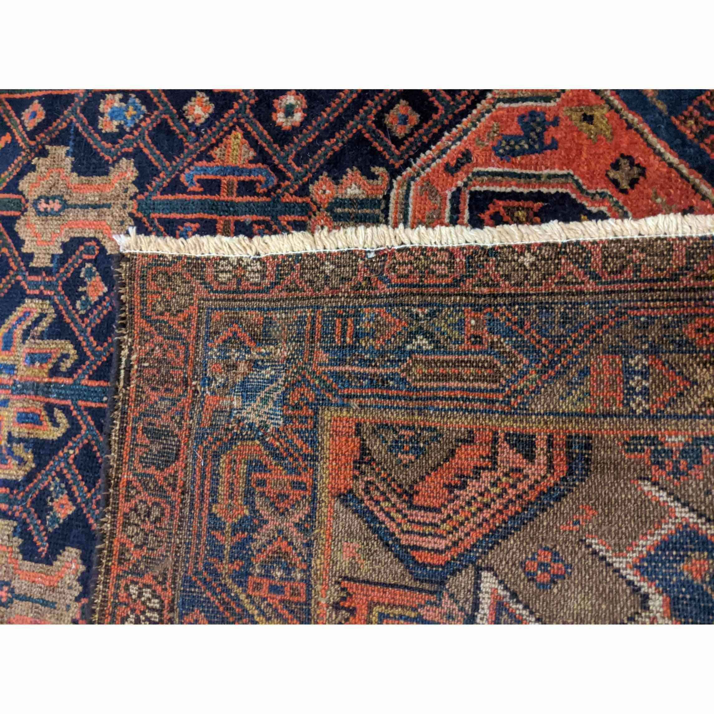 150 x 100 cm Old Malayer Traditional Brown Small Rug - Rugoutlet