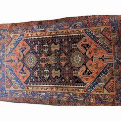 150 x 100 cm Old Malayer Traditional Brown Small Rug - Rugoutlet