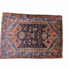 150 x 100 cm Old Malayer Traditional Brown Small Rug - Rugoutlet