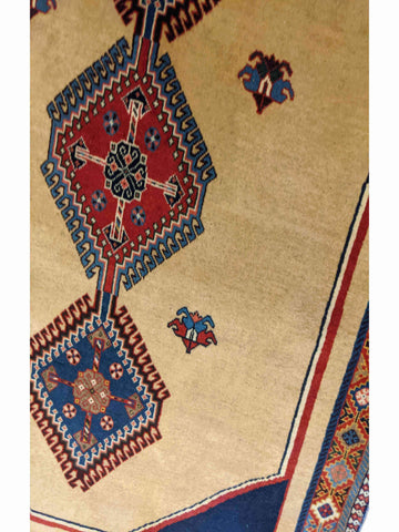 150 x 100 cm Yalameh Tribal White Rug - Rugoutlet