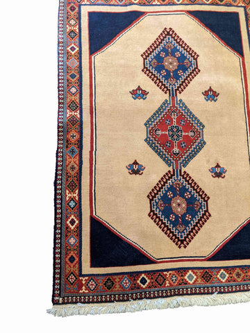 150 x 100 cm Yalameh Tribal White Rug - Rugoutlet