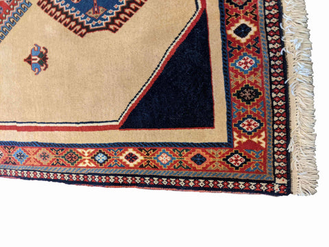 150 x 100 cm Yalameh Tribal White Rug - Rugoutlet