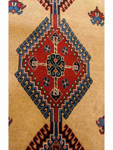 150 x 100 cm Yalameh Tribal White Rug - Rugoutlet