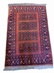 150 x 103 cm Afghan Khan Tribal Terracotta Rug - Rugmaster