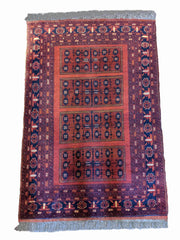 150 x 103 cm Afghan Khan Tribal Terracotta Rug - Rugmaster