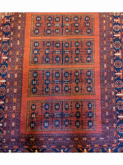 150 x 103 cm Afghan Khan Tribal Terracotta Rug - Rugoutlet