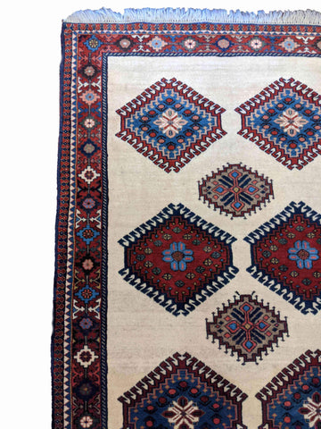 150 x 103 cm Yalameh Tribal Beige Rug - Rugoutlet