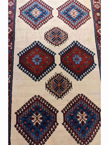 150 x 103 cm Yalameh Tribal Beige Rug - Rugoutlet
