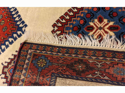 150 x 103 cm Yalameh Tribal Beige Rug - Rugoutlet