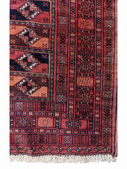 150 x 106 cm Fine Persian Baluch Traditional Terracotta Rug - Rugmaster