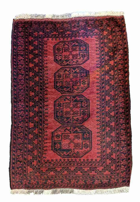 150 x 110 cm red Afghan Tribal Red Rug - Rugoutlet