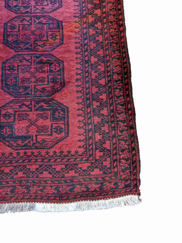 150 x 110 cm red Afghan Tribal Red Rug - Rugoutlet
